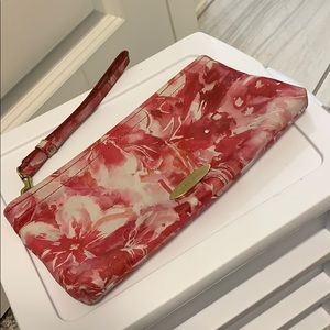 Brahmin clutch leather purse. Cool pink shades